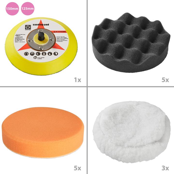 Actual product image tectake Eccentric polishing machine set (Eccentric polisher)