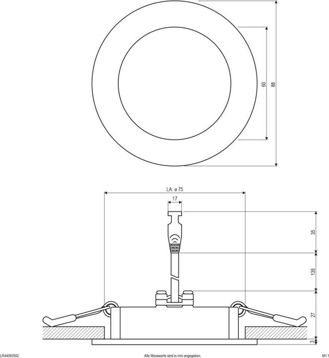 Produktbild EVN-Lichttechnik LED-Einbaupanel (523 lm)