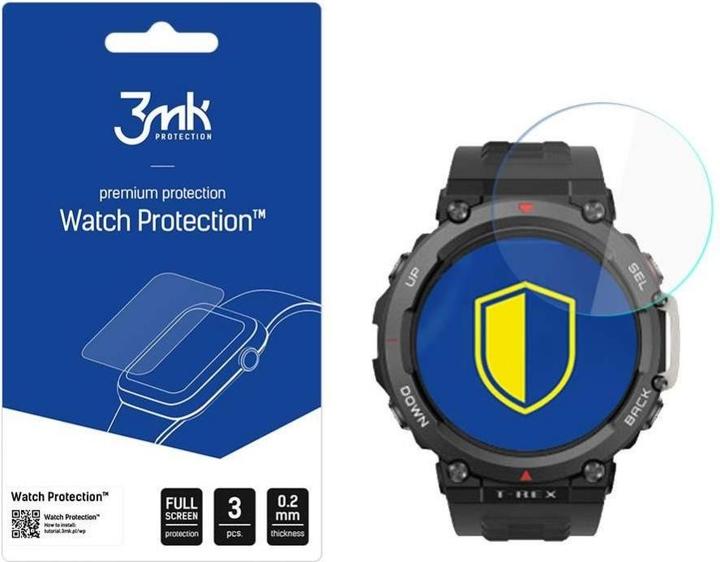 Actual product image 3MK Watch Protection FlexibleGlass Lite do Amazfit T-Rex 2