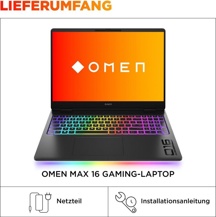 Produktbild HP OMEN MAX Gaming Laptop 16-ak0073ng (15.98", 1000 GB, 32 GB, DE)