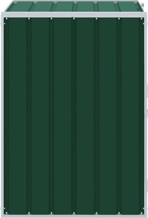 Produktbild vidaXL Mülltonnenbox für 1 Tonne Grün 72x81x115 cm Stahl