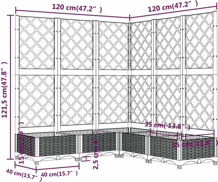 Produktbild vidaXL Garten-Pflanzgefäss