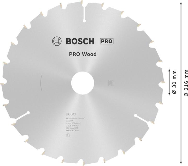 Immagine prodotto Bosch Professional Zubehör Lama circolare per legno PRO, 216 x 2 x 30 mm