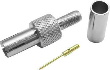 Actual product image Varia TS9 Male Connector for RG174 Cable, Crimp Version