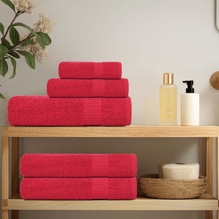 Image du produit vidaXL Serviettes 10 pcs. Rouge 50x100 cm 360 g/m² 100% coton Serviette de bain (50 x 100 cm)