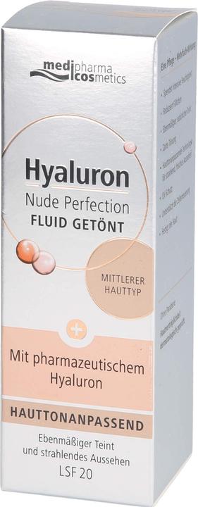 Produktbild Medipharma cosmetics Hyaluron Nude Perfection Fluid getönt mittlerer Hauttyp L20, 50 ml Creme (50 ml, Getönte Tagescreme, SPF 20)