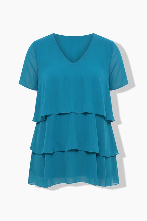Produktbild Miamoda Bluse, A-Linie, Chiffon, Volants (58)
