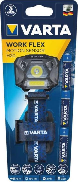 Produktbild Varta Work Flex Motion Sensor H20 Kopfleuchte/Bewegungssensor (150 lm)