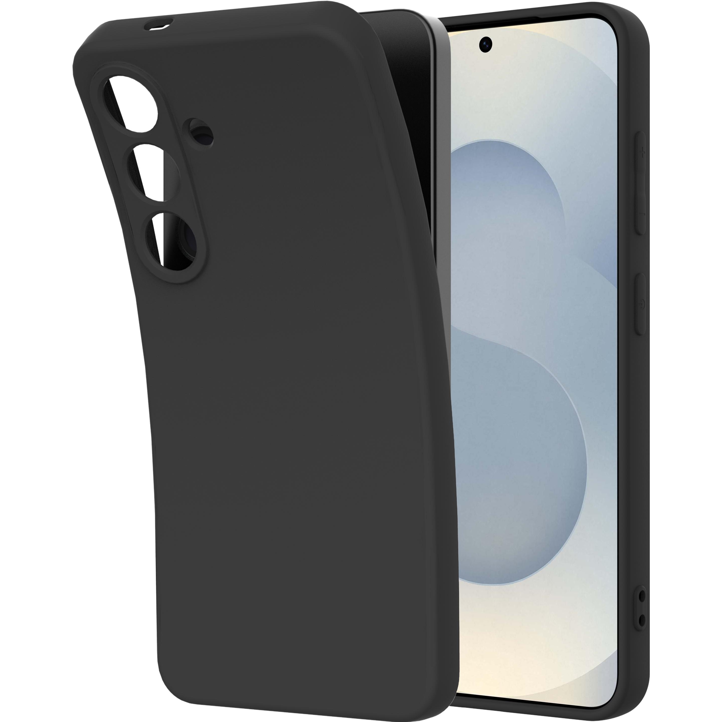 Cazy Silikon Hülle Soft TPU Schutz (Samsung Galaxy S25), Smartphone Hülle, Schwarz