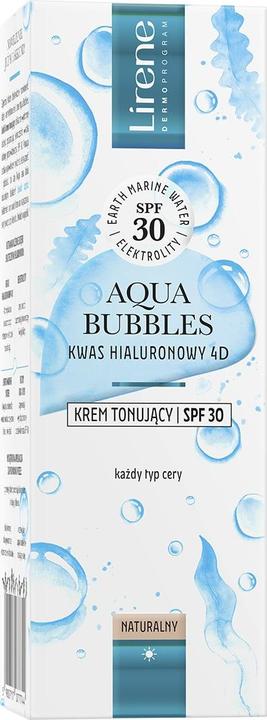 Actual product image Lirene Aqua Bubbles Tinted Cream Spf30 30Ml (Suntan cream, SPF 30, 30 ml)