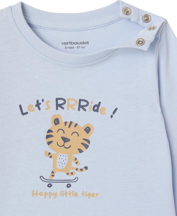 Produktbild Vertbaudet 2er-Pack Baby Shirts BASIC, Print & Streifen (98)
