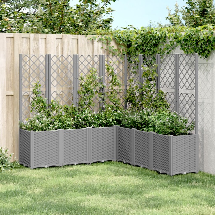 Actual product image VidaXL Planter with trellis PP
