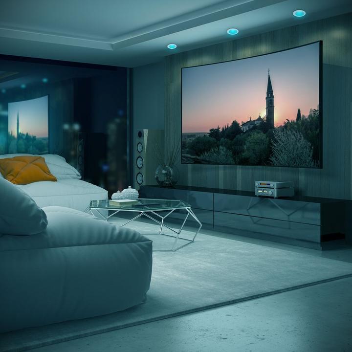 Actual product image B.K.Licht RGBW LED recessed lights, set of 5, white, 5xLED 4.8W (450 lm)