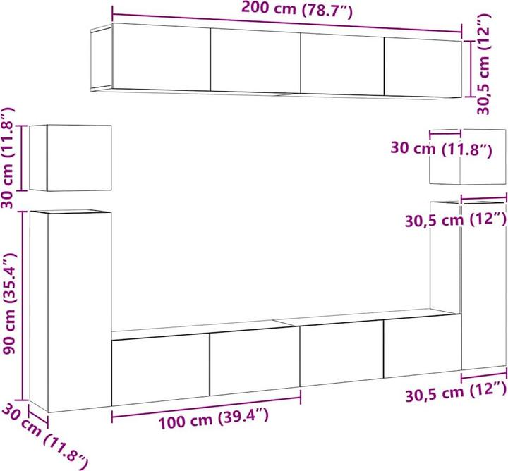 Immagine prodotto vidaXL Devin (100 x 30 x 30 cm)