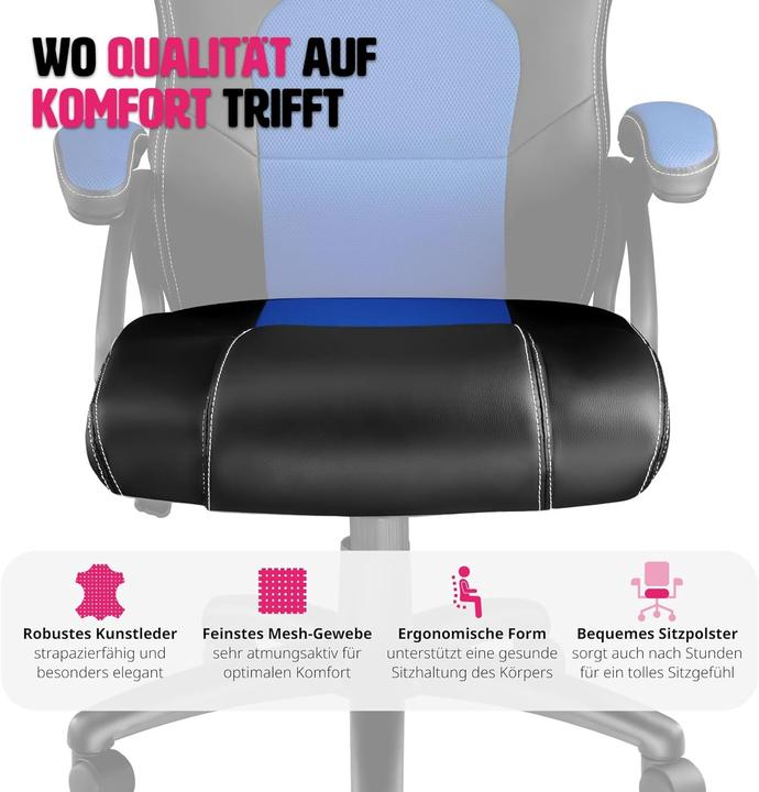 Actual product image tectake Sport seat executive chair (47 - 57 cm)