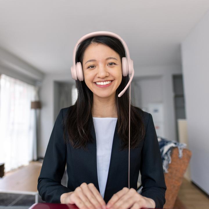 Produktbild Logitech Kabelgebundenes H390-Headset - ROSE - USB (Kabelgebunden, USB-A)