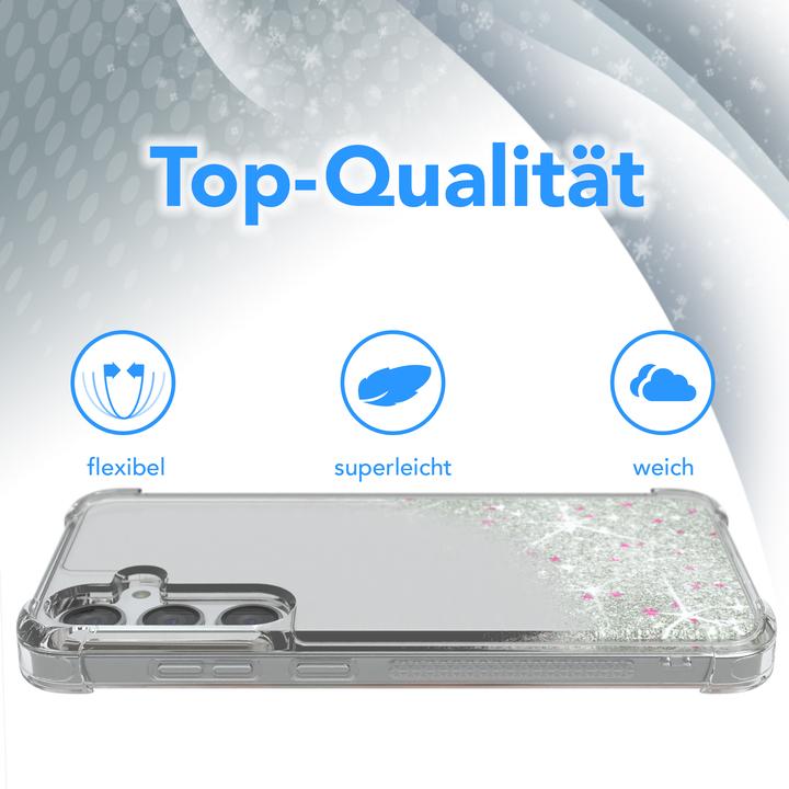 Produktbild EAZY CASE Liquid Glittery Hülle für Galaxy S24 Plus (Samsung Galaxy S24+)