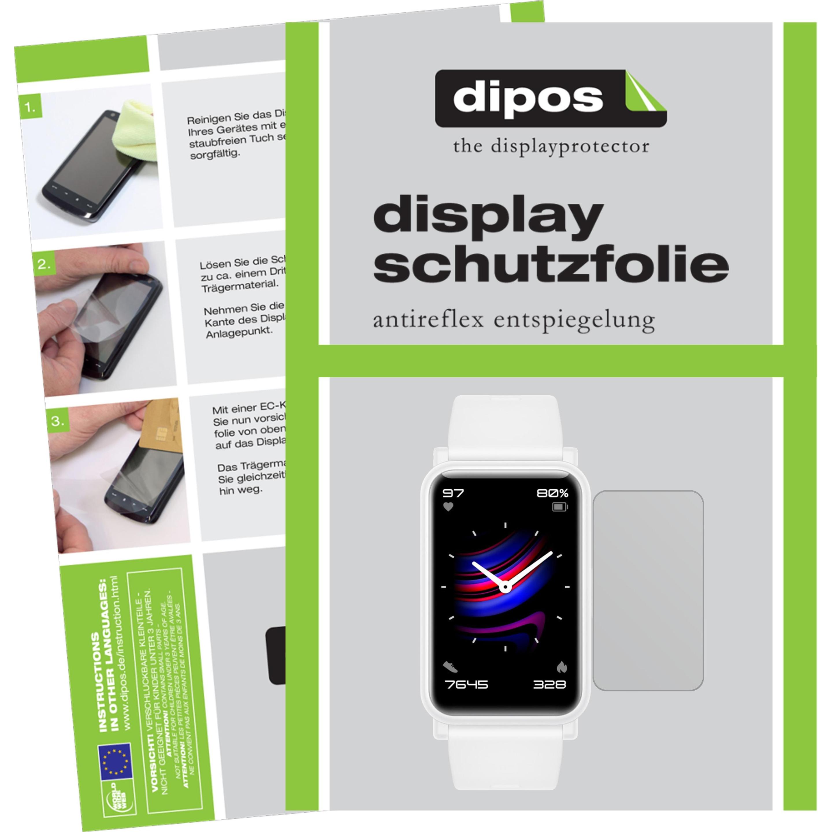 Dipos Displayschutzfolie Antireflex, Smartwatch Schutzfolie, Transparent
