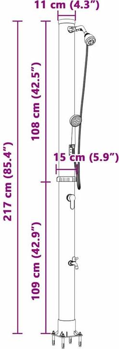 Produktbild vidaXL Outdoor-Dusche