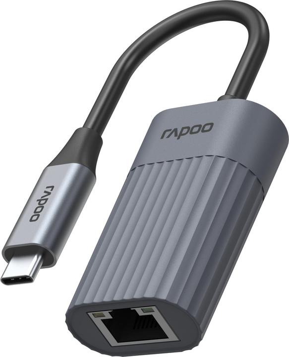 Produktbild Rapoo USB-C Adapter UCA-1016 USB-C auf Gigabit LAN, grau (00226495) (USB-C, RJ45 (1x))