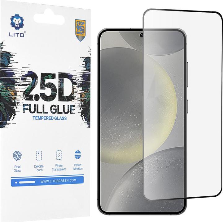Lito - 2.5D FullGlue Glass Ultra Thin - Samsung Galaxy S24 / S25 - Black (1 Stück, Samsung Galaxy S25, Samsung Galaxy S24+)