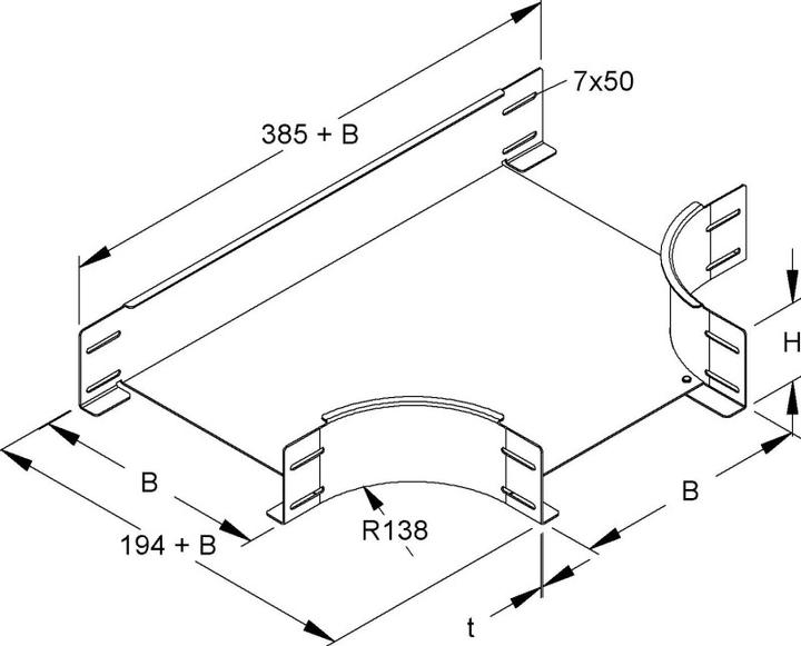 Image du produit Niedax Pièce en T (38.50 cm)