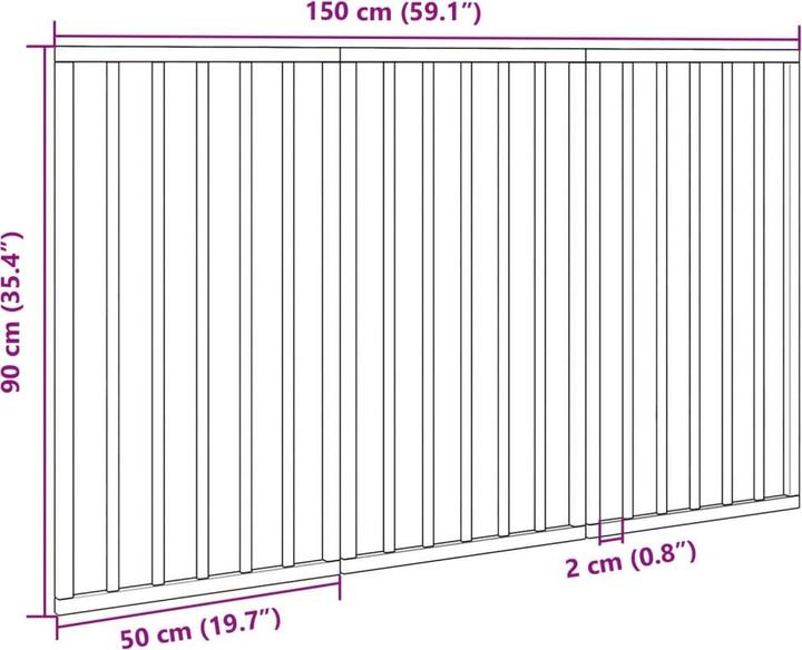 Produktbild vidaXL Hundetor mit Tür Faltbar Hundegitter Schutzgitter 4-tlg. Pappelholz (6 cm)