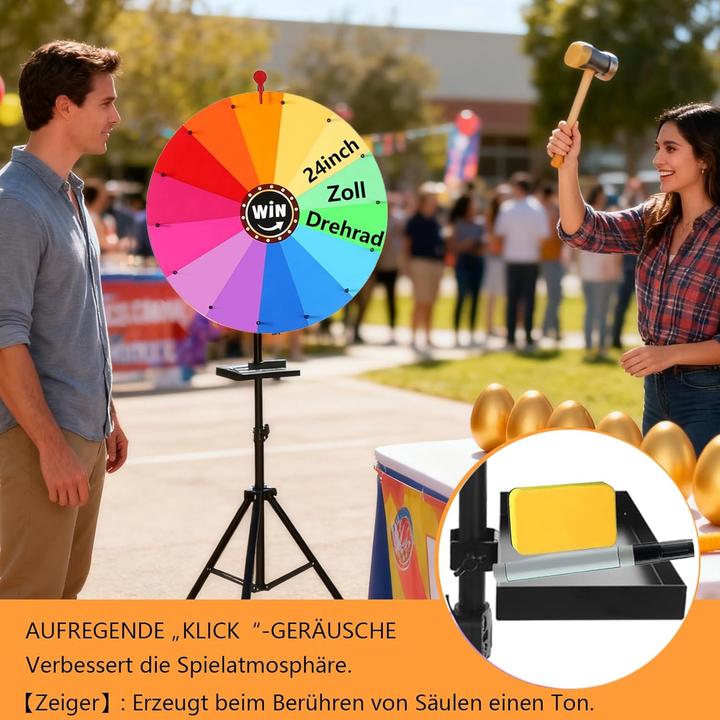 Produktbild Aiyjwxinp Drehbares Glücksrad mit verstellbarem Ständer (Deutsch)