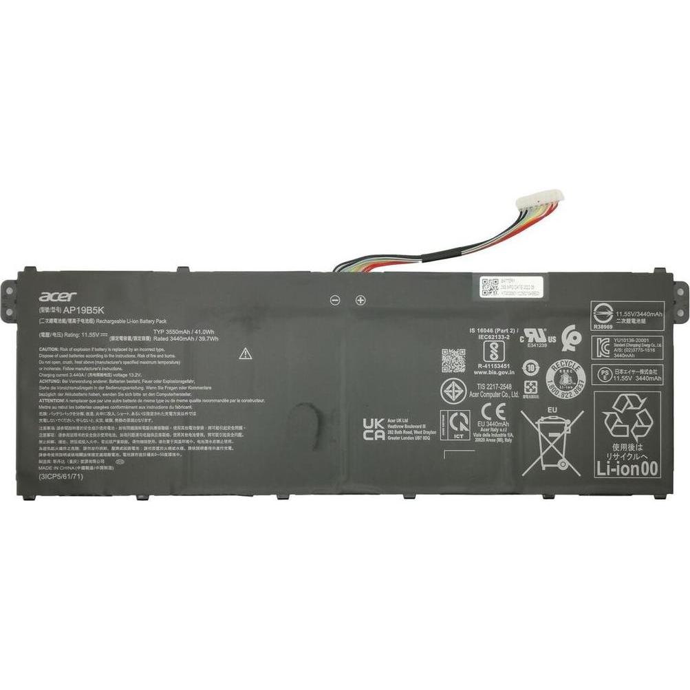 Acer Battery 3550mAh / 41 Wh / 3 Cells / 11.55V (3 Zellen, 3550 mAh), Notebook Akku