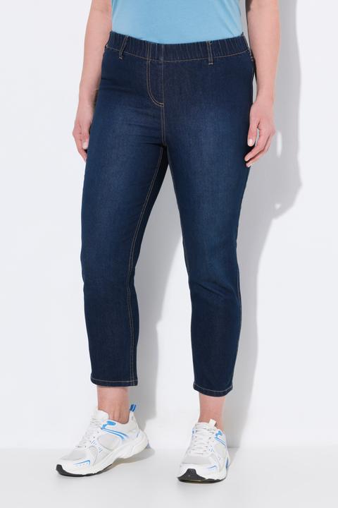 Immagine prodotto Ulla Popken Jeggings a 7/8 modello Sienna con taglio della gamba aderente e cintura elastica (62)