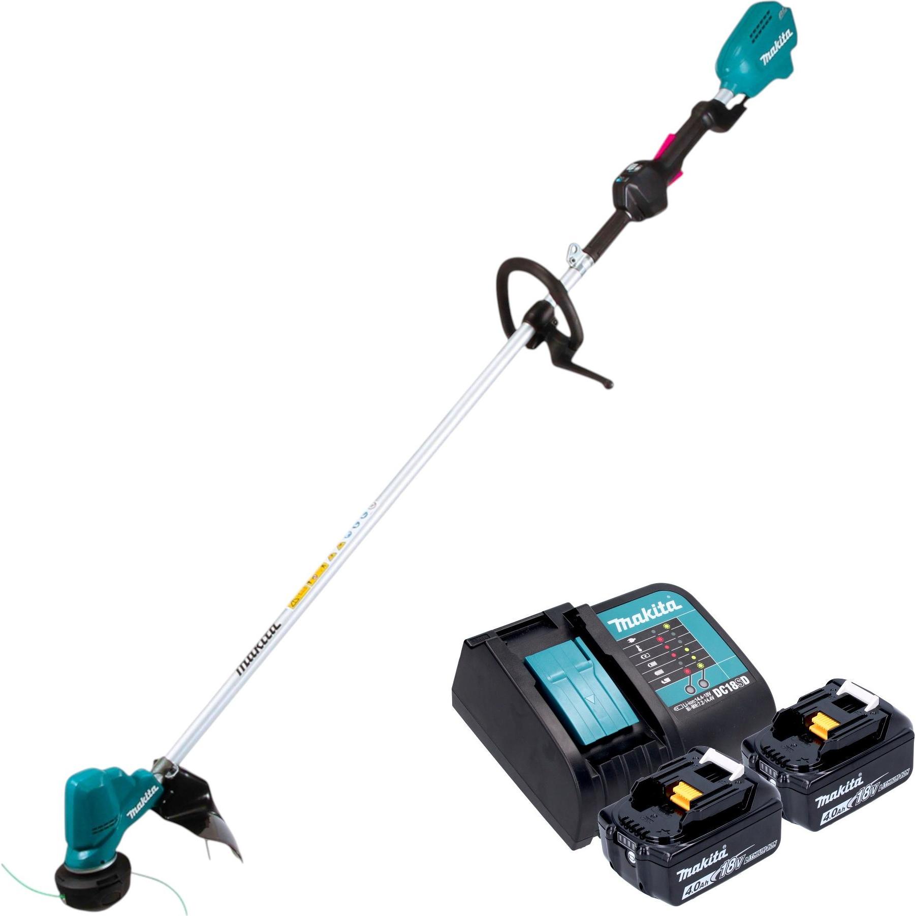 Makita, Decespugliatore, DUR 190 LSM2X9 Akku Rasentrimmer 18 V 300 mm Brushless + 2x Akku 4,0 Ah + Ladegerät