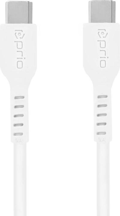 Actual product image prio High-Speed Charge & Sync USB C to USB C Cable 5A 0.25 m white (0.25 m, USB 2.0)