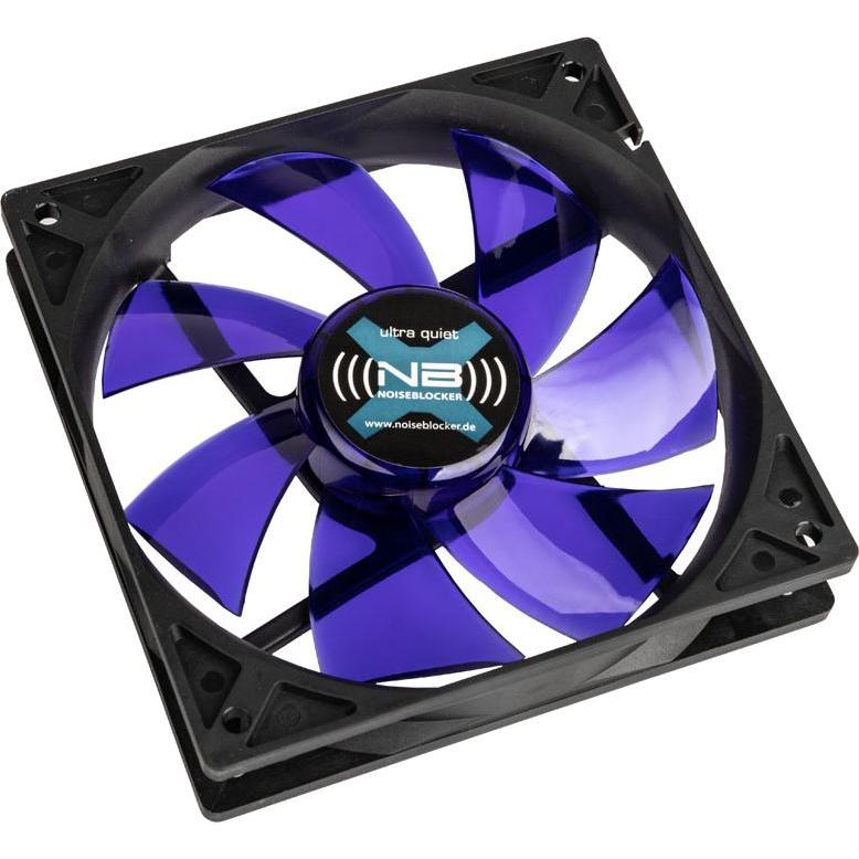 Noiseblocker NB-BlackSilentFan XL-P (120 mm, 1 x), PC Lüfter, Schwarz, Blau