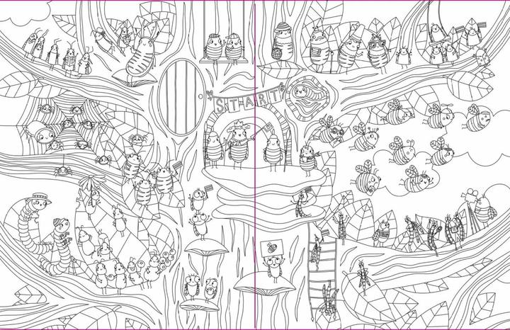 Actual product image My giant hidden object coloring book - On the road with the little bee