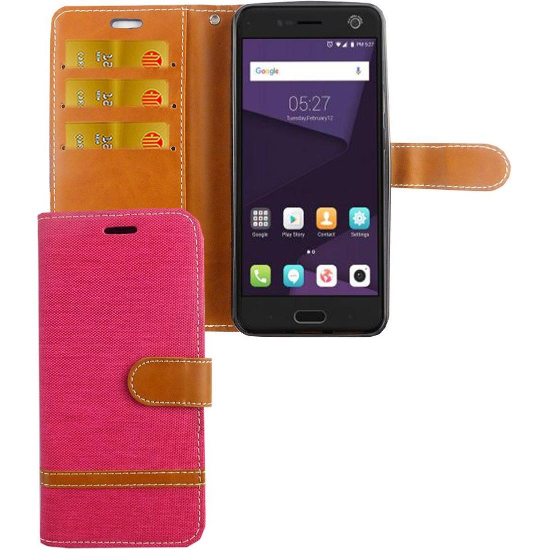 König Design Hülle Handy Schutz für ZTE Blade V8 Case Cover Tasche Wallet Etui Handyhülle Neu (ZTE Blade V8), Smartphone...