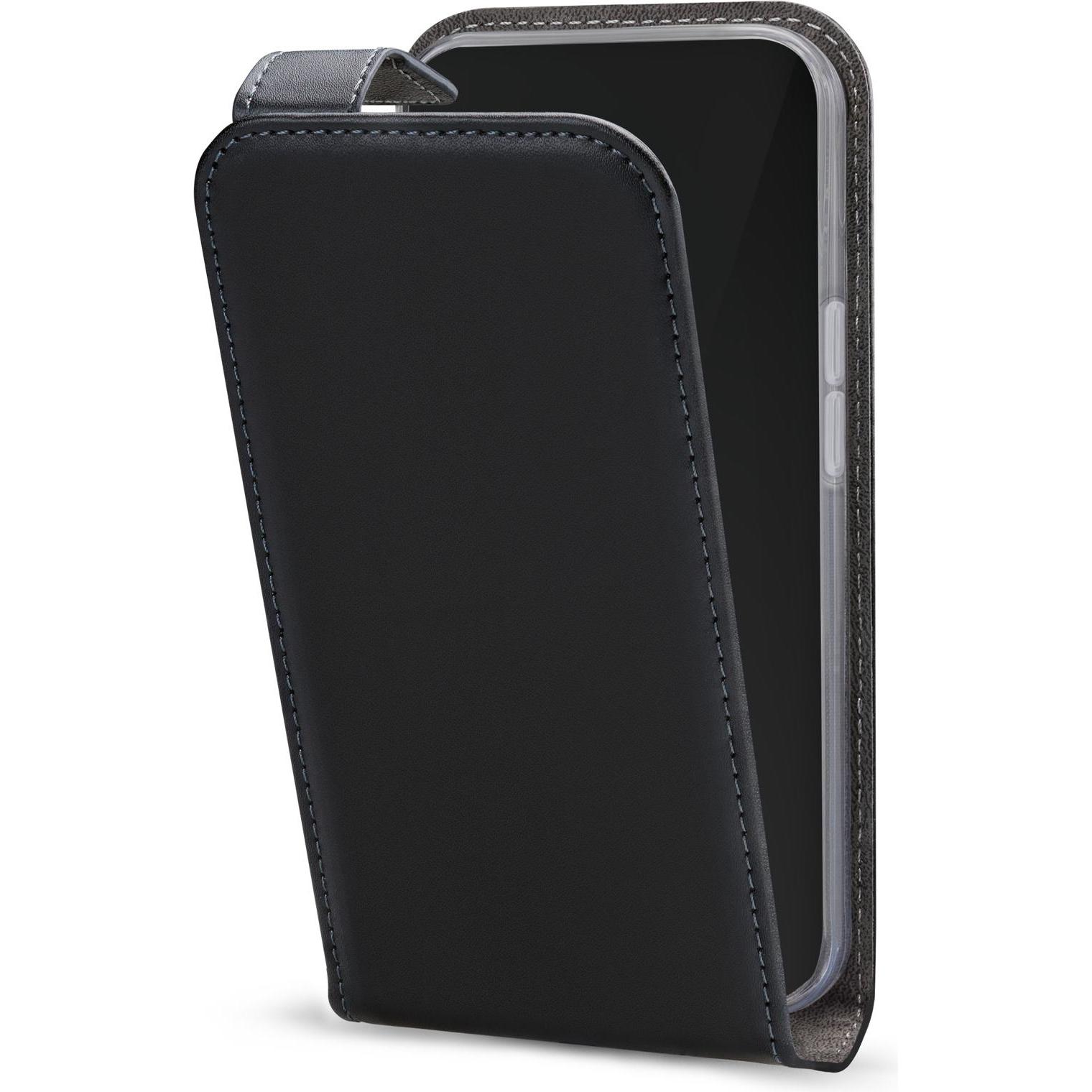 Mobilize Klassisches Gelly Flip Etui (Apple iPhone 15 Pro Max), Smartphone Hülle, Schwarz