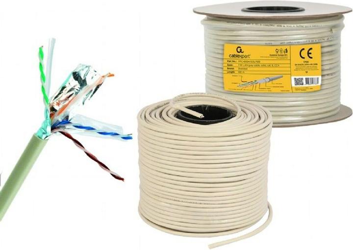 Produktbild Gembird installation cable FTP, cat. 6, CCA, 305m, gray (F/UTP, CAT6, 305 m)