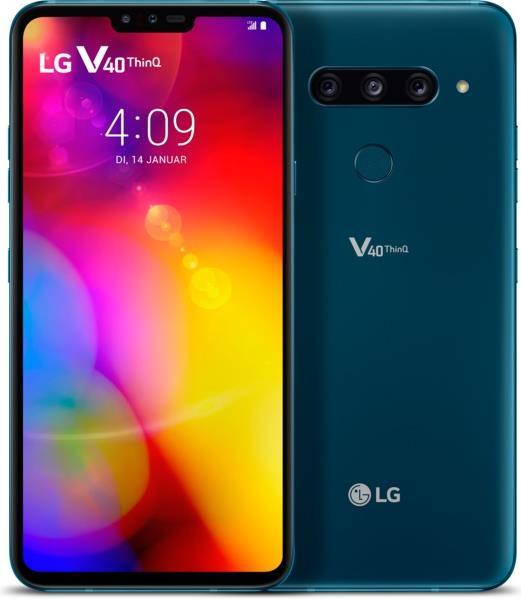 Produktbild LG V40 ThinQ (128 GB, Moroccan Blue, 6.40", Dual SIM, 4G)