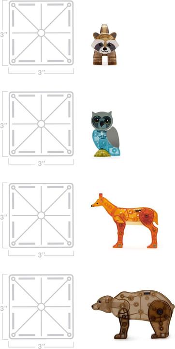 Actual product image Magna-Tiles Forest Animals Set (25 pieces)