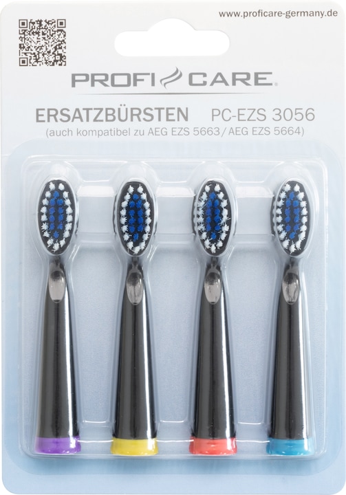 Produktbild Profi-Care ZS PC-EZS 3056 (EZ 5663/5664) 4 Stück Blister Ersatzzahnbürsten schwarz (4 x)