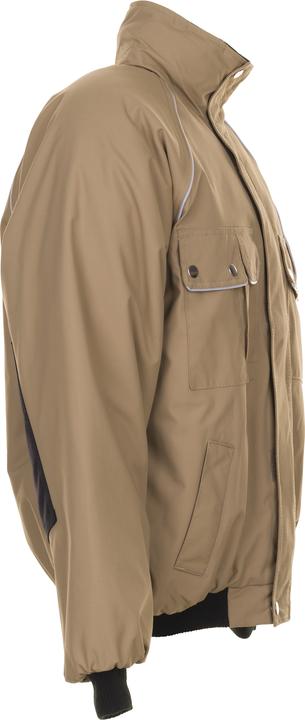 Actual product image Planam unisex work jacket CANVAS 320 khaki, black size L (L)