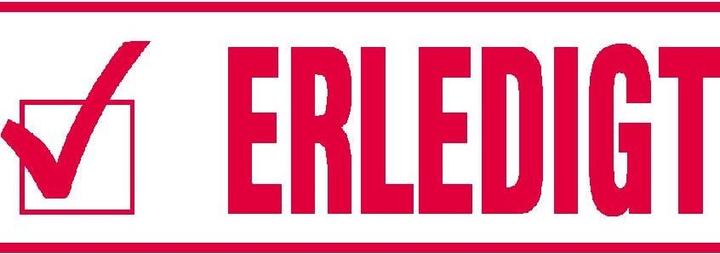 Actual product image Trodat Stempel 4911 "Erledigt" Erledigt, Rot