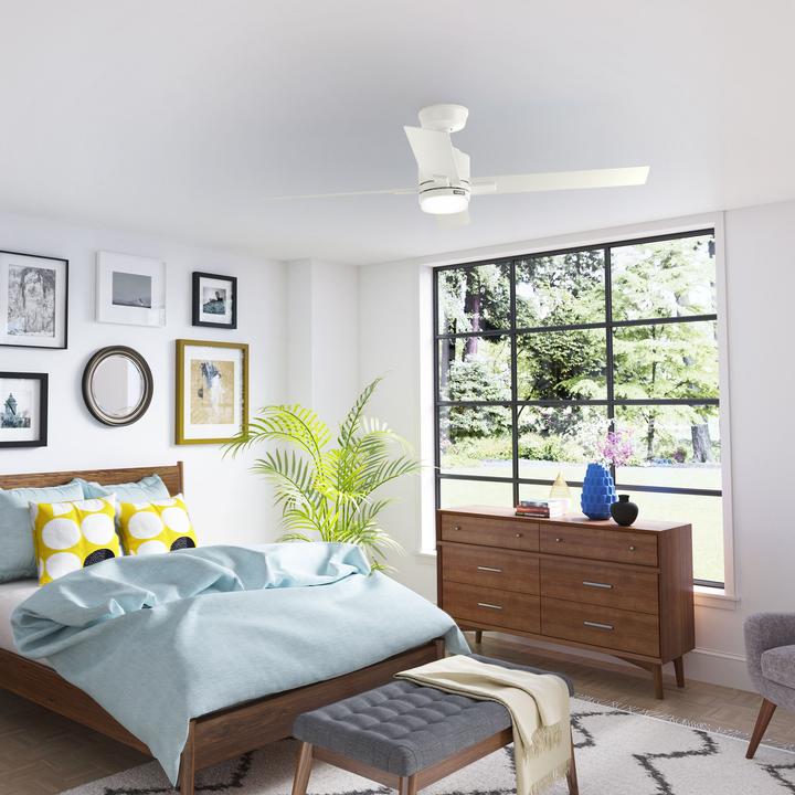 Actual product image Hunter Fans DC Deckenventilator Mila Weiss mit LED & Fernbedienung (44 dB)