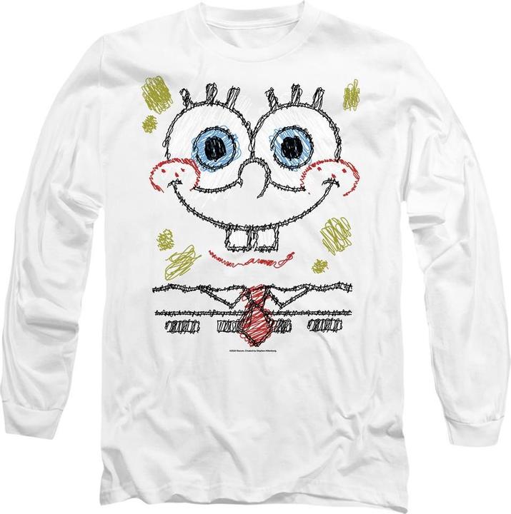 Actual product image Spongebob Squarepants Unisex Adult Scribble Smile T-Shirt (XXL)