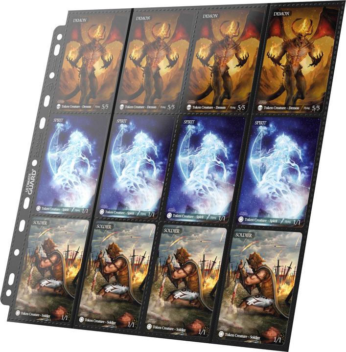 Produktbild Ultimate Guard Ordner-Einlagen 24-Pocket QuadRow Pages Schwarz 10 Stk