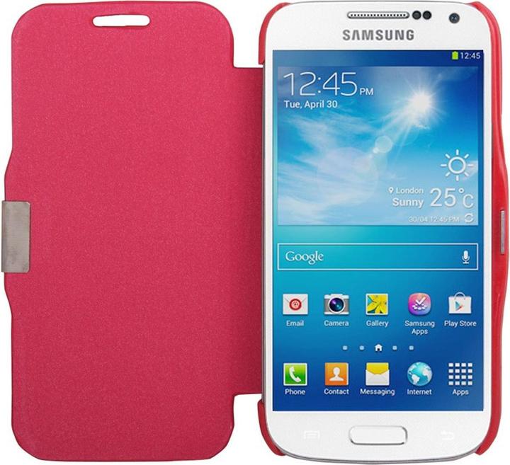 Actual product image König Design Mobile phone cover case for Samsung Galaxy S4 mini i9190 red brushed (Samsung Galaxy S4 mini)