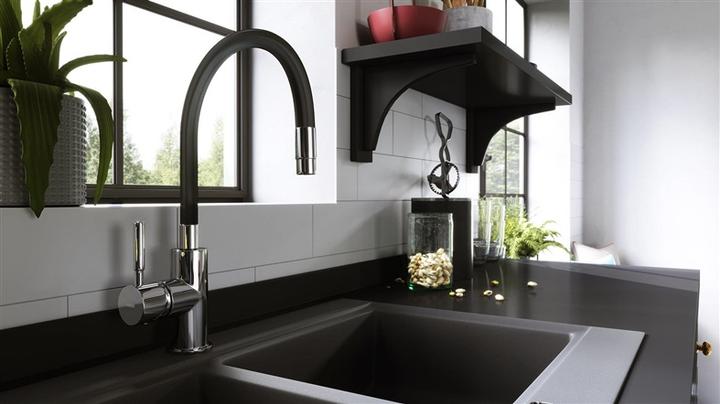 Actual product image FERRON Sink mixer tap with flexible spout