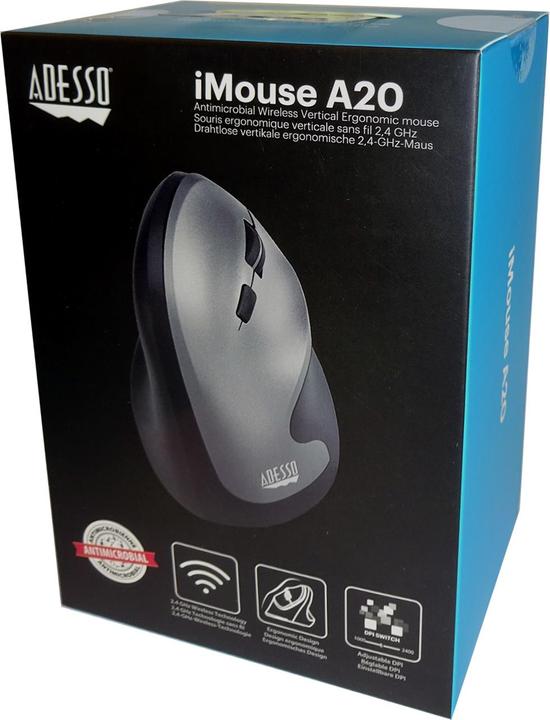 Actual product image Adesso iMouse antimicrobial wireless vertical ergnomic (Wireless)