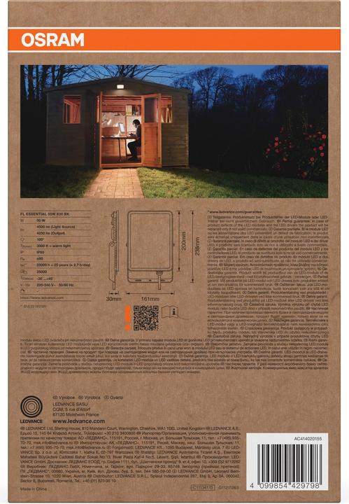 Produktbild Osram Floodlight Essential 50W 3000K 4099854429798 LED-Aussenstrahler 50.00 W Wa (4250 lm, IP65)