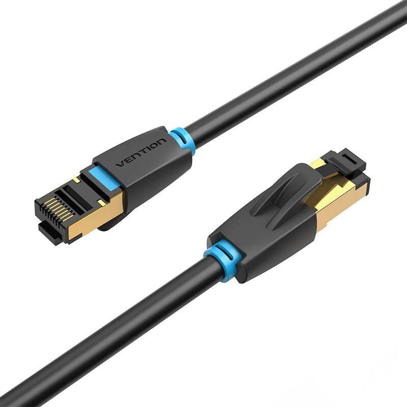 Thumbnail - Vention Category 8 SFTP Network Cable IKABN 15m Black (S/FTP, CAT8.1, 15 m), Netzwerkkabel
